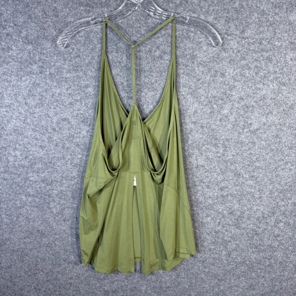 Lululemon Women's Green Modal Blend Racerback Tank Top Athletic Yoga Size‎ 12